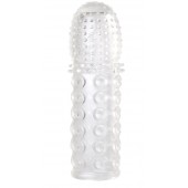Прозрачная закрытая гелевая насадка - 13,5 см. - Toyfa Basic - в Курске купить с доставкой