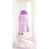 Фиолетовая гелевая насадка с шипами - 13 см. - Toyfa Basic - в Курске купить с доставкой