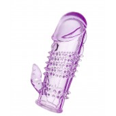 Фиолетовая насадка с коготком и шипами - 13 см. - Toyfa Basic - в Курске купить с доставкой