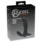 Черный вибромассажер простаты с функцией римминга Plug with Perineum Stimulator - 16,6 см. - Orion - в Курске купить с доставкой
