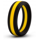 Черно-желтое силиконовое эрекционное кольцо Silicone Go Pro Cock Ring - Blush Novelties - в Курске купить с доставкой