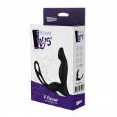 Черный вибромассажер простаты P-PLEASER W ERECTION ENHANCE - Dream Toys - в Курске купить с доставкой