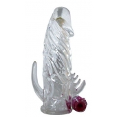 Закрытая прозрачная вибронасадка на пенис Crystal Sleeve Vibe - Erowoman-Eroman - в Курске купить с доставкой