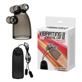 Дымчатая насадка-мастурбатор с вибрацией Vibrating Crystal Cap II - Baile - в Курске купить с доставкой