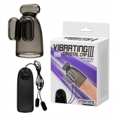 Дымчатая насадка-мастурбатор с вибрацией Vibrating Crystal Cap III - Baile - в Курске купить с доставкой