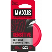 Ультратонкие презервативы в железном кейсе MAXUS Sensitive - 3 шт. - Maxus - купить с доставкой в Курске