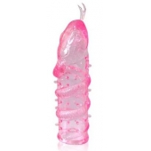 Закрытая рельефная насадка Crystal sleeve snakes в виде змеи с усиками - 14 см. - Erowoman-Eroman - в Курске купить с доставкой