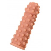 Телесная реалистичная насадка KOKOS Extreme Sleeve 02 с дополнительной стимуляцией - 12,7 см. - KOKOS - в Курске купить с доставкой