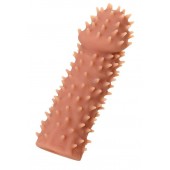 Телесная реалистичная насадка KOKOS Extreme Sleeve 07 с дополнительной стимуляцией - 12,7 см. - KOKOS - в Курске купить с доставкой