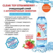 Очищающий спрей для игрушек CLEAR TOY Strawberry - 100 мл. - Биоритм - купить с доставкой в Курске