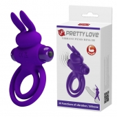 Фиолетовое эрекционное кольцо с вибростимуляцией клитора Vibrant Penis Ring III - Baile - в Курске купить с доставкой