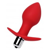 Красная анальная вибровтулка Glam - 9,7 см. - ToyFa