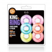 Набор из 6 эрекционных колец King of the Ring - Blush Novelties - в Курске купить с доставкой