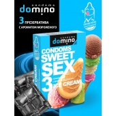 Презервативы для орального секса DOMINO Sweet Sex с ароматом мороженого - 3 шт. - Domino - купить с доставкой в Курске