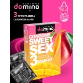 Презервативы для орального секса DOMINO Sweet Sex с ароматом манго - 3 шт. - Domino - купить с доставкой в Курске