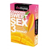Презервативы для орального секса DOMINO Sweet Sex с ароматом манго - 3 шт. - Domino - купить с доставкой в Курске