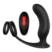 Черный массажер простаты REMOTE P-PLEASER - Dream Toys - в Курске купить с доставкой