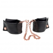 Черные мягкие наручники Entice French Cuffs с цепью - California Exotic Novelties - купить с доставкой в Курске