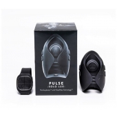 Темно-серый инновационный мужской осциллятор PULSE SOLO LUX с пультом ДУ - Hot Octopuss - в Курске купить с доставкой