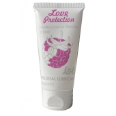 Лубрикант на водной основе с ароматом малины Love Protection Raspberry - 50 мл. - Lola Games - купить с доставкой в Курске