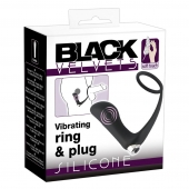 Черное эрекционное кольцо с анальной вибропробкой Vibrating Ring   Plug - Orion - в Курске купить с доставкой