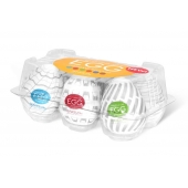Набор из 6 мастурбаторов Tenga EGG Easy Beat с различным рельефом - Tenga - в Курске купить с доставкой