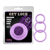 Набор из 3 сиреневых эрекционных колец Magnum Force Cock Ring - Chisa - в Курске купить с доставкой