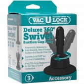 Плаг с присоской для фиксации насадок Deluxe 360° Swivel Suction Cup Plug - Doc Johnson - купить с доставкой в Курске