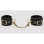 Черные наручники Bound to You Faux Leather Wrist Cuffs - Fifty Shades of Grey - купить с доставкой в Курске