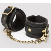 Черные наручники Bound to You Faux Leather Wrist Cuffs - Fifty Shades of Grey - купить с доставкой в Курске