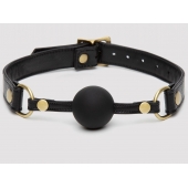 Черный кляп-шар Bound to You Faux Leather Ball Gag - Fifty Shades of Grey - купить с доставкой в Курске