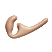 Бежевый безремневой страпон Seduction - 20,5 см. - Lola Games - купить с доставкой в Курске