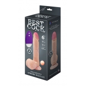 Телесный вибромассажёр-реалистик BEST COCK 6  - 19 см. - LOVETOY (А-Полимер)