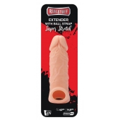 Телесная насадка EXTENDER WITH BALL STRAP 5.5 - 14 см. - Dream Toys - в Курске купить с доставкой