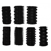 Набор из 7 черных насадок PENIS SLEEVES SET - Dream Toys - в Курске купить с доставкой