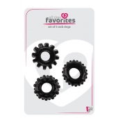 Набор из 3 черных эрекционных колец SET OF 3 COCKRINGS - Dream Toys - в Курске купить с доставкой