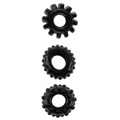 Набор из 3 черных эрекционных колец SET OF 3 COCKRINGS - Dream Toys - в Курске купить с доставкой