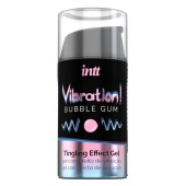 Жидкий интимный гель с эффектом вибрации Vibration! Bubble Gum - 15 мл. - INTT - купить с доставкой в Курске
