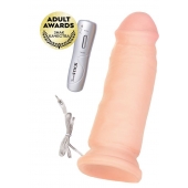 Телесный реалистичный вибратор RealStick Elite Vibro - 18 см. - ToyFa купить в Курске с доставкой в Orgasmix.ru Телесный реалистичный вибратор RealStick Elite Vibro - 18 см. - ToyFa