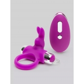 Лиловое виброкольцо с пультом ДУ Remote Control Cock Ring - Happy Rabbit - в Курске купить с доставкой