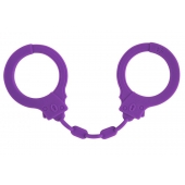 Фиолетовые силиконовые наручники Suppression - Lola Games - купить с доставкой в Курске