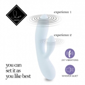 Нежно-голубой вибратор-кролик Lea Rabbit Vibrator - 20,2 см. - FeelzToys