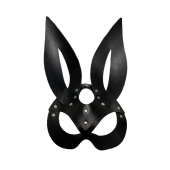 Черная кожаная маска зайки Miss Bunny - БДСМ Арсенал - купить с доставкой в Курске