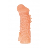 Телесная закрытая насадка с шершавой головкой Cock Sleeve Size L - 17,6 см. - KOKOS - в Курске купить с доставкой