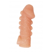 Телесная закрытая насадка с шишечками Cock Sleeve Size L - 17,6 см. - KOKOS - в Курске купить с доставкой