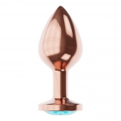 Пробка цвета розового золота с малиновым кристаллом Diamond Topaz Shine L - 8,3 см. - Lola Games - купить с доставкой в Курске
