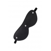 Черная кожаная маска Anonymo с мягким подкладом - ToyFa - купить с доставкой в Курске Черная кожаная маска Anonymo с мягким подкладом - ToyFa - купить с доставкой в Курске