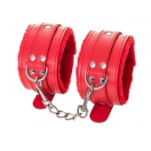Красные оковы Anonymo из искусственной кожи - ToyFa - купить с доставкой в Курске Красные оковы Anonymo из искусственной кожи - ToyFa - купить с доставкой в Курске