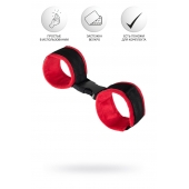 Красно-черные велюровые наручники Anonymo - ToyFa - купить с доставкой в Курске Красно-черные велюровые наручники Anonymo - ToyFa - купить с доставкой в Курске