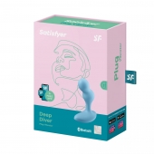 Голубой анальный вибростимулятор Deep Driver - 11,2 см. - Satisfyer - в Курске купить с доставкой